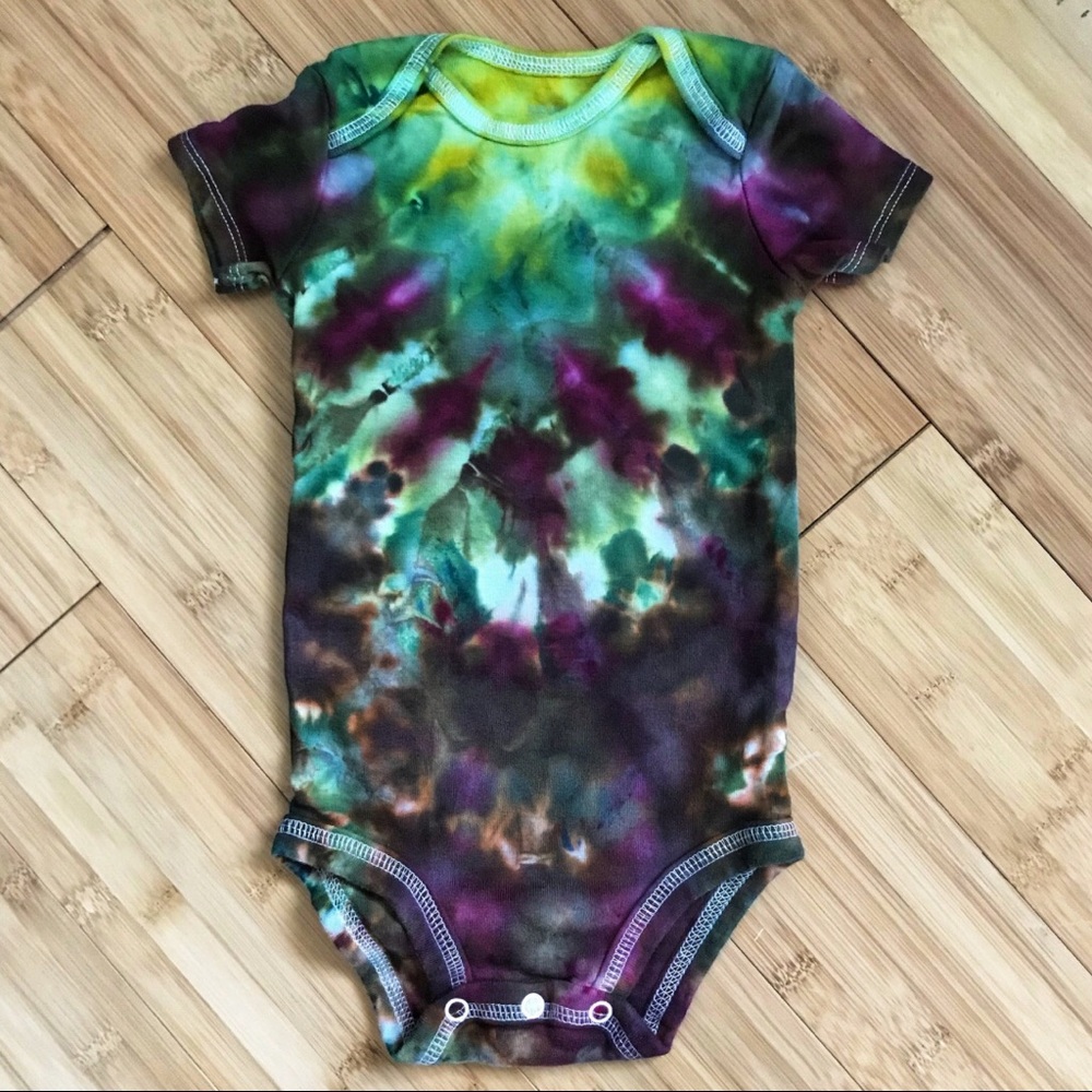 Adorable OOAK tie dye onesie